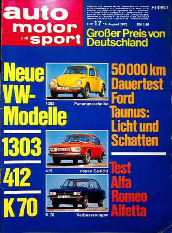 Auto Motor und Sport 17/1972 Auto Motor und Sport 17/1972